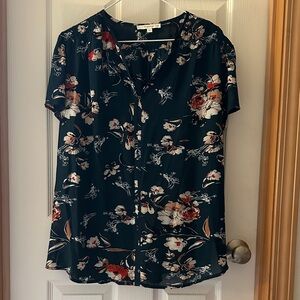 Fun 2 Fun Black Floral Blouse